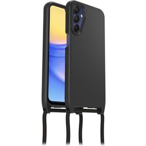 OtterBox React Necklace hoesje voor Samsung Galaxy A15 / A15 5G, ultradun, beschermhoesje met verstelbare en afneembare kettingriem, getest volgens militaire standaard, Zwart