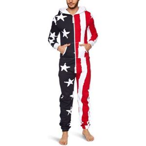 Onepiece Unisex jumpsuit Stars and Stripes, Navy/wit/rood, XS