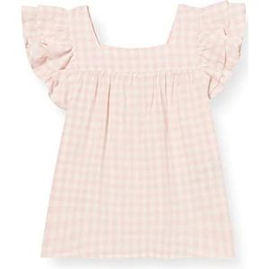 Scotch & Soda Yarn-Dyed Check Ruffled Top Blouse voor meisjes, Combo C 0219, 6 Jaar