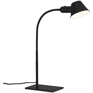 BRILONER - Tafellamp flexibel, tafellamp verstelbaar, bureaulamp tuimelschakelaar, 1x E27 fitting max. 10 watt, incl. kabel, zwart, 65 cm