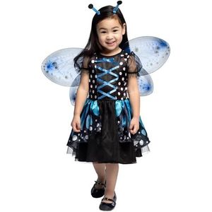 Boland 82312 - Vlinderkostuum voor kinderen, 3-4 jaar, verkleedkleding, carnavalskostuums voor kinderen voor carnaval en themafeesten