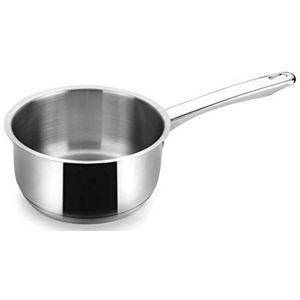 Lacor 32214 - Rechte Steelpan 14 Basic - 14 cm - Zilver - Geschikt voor alle soorten fornuizen - Roestvrij staal