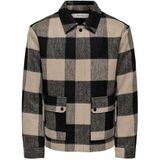 Onsconnor - Jas - Gespreide Kraag - Lange Mouwen - Drukknoopsluiting - Polyester Voering