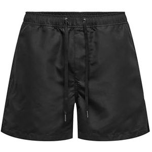 Onsalfons Life Short Swim Solid, zwart, M