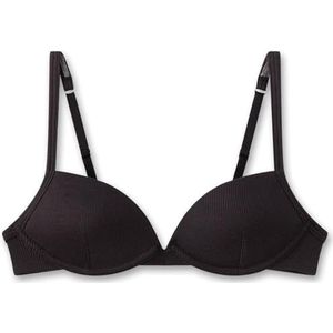 Sanetta Meisjesbeha antraciet | Comfortabele en aangename beha zonder beugel voor meisjes van katoenmix. Ondergoed met verstelbare bandjes van ribkwaliteit | Meisjesbeha, 70 B, groen, B