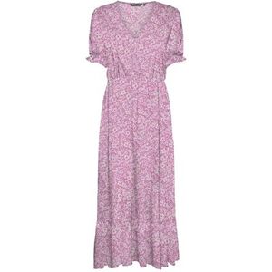 Onlchianti S/S Long Dress WVN Noos, Fuchsia pink., 3XL