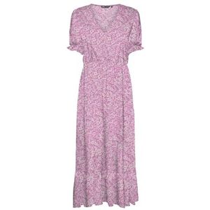 Onlchianti S/S Long Dress WVN Noos, Fuchsia pink., 3XL