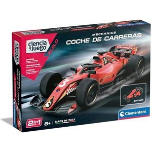 Clementoni Mechanics 55525 racewagen, bouwpakket voor auto's met alle onderdelen, geschikt voor het leren van technische en mechanische principes, vanaf 8 jaar