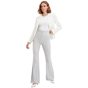 Trendyol Vrouwen Broek Grijze Spaanse broek, Grijs, 42