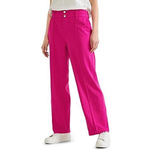 Street One dames stoffen broek straight, Nu roze, 34W / 30L