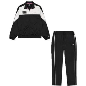 Champion Legacy Modern Sport (220380) - Special PolyWarpKnit Semi-dull High-Neck trainingspak, zwart/wit (NBK/WHT), S heren FW24, zwart/wit (NBK/WHT), S