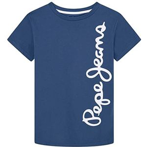Pepe Jeans Waldo S T-shirt voor jongens, Blauw (Jarman), 18 jaar