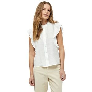 Peppercorn Dames Nadia Ruffle Shirt Curve, 0011 Gardenia, 52 grote maten