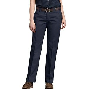 Dickies Originele werkbroek voor dames met kreuk- en vlekbestendigheid, Donkere marine, 32