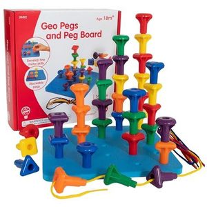 edx education 75112 Childrens Giant Geo Pegs and Board Set