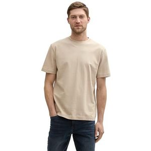 TOM TAILOR T-shirt voor heren, 11032 - Cashew Beige, S