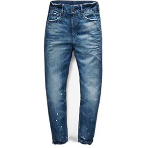 G-STAR RAW Dames 3301 Mid Waist Boyfriend Ripped 7/8 Lengte Jeans, blauw (Medium Aged 8978-071), 25W x 32L