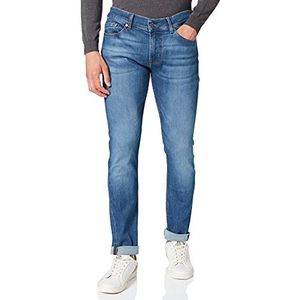 7 For All Mankind Ronnie Stretch Tek Eco Fall Jeans voor heren, blauw (mid blue), 40W x 30L