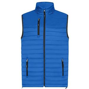 HRM Heren Bodywarmer met Capuchon, Koningsblauw, Maat M I Fair Trade Heren Outdoor Gilet, 100 g/m² I Gemaakt van 100% Licht en Robuust Polyamide