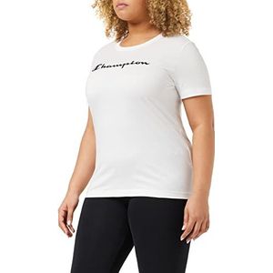 Champion American Classics T-shirt voor dames, Witte toon in toon, S
