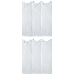 Fruit of the Loom - A-shirt - Herenondergoed - Set van 6 - Wit