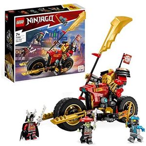 LEGO 71783 NINJAGO Kai’s Mech Rider EVO, Ninja Motor Speelgoed om te Upgraden voor Jongens en Meisjes, Inclusief Mecha Actiefiguur en 2 Bottenstrijder Poppetjes, Origineel Kerstcadeau