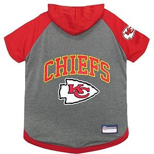 Huisdieren Eerste Kansas City Chiefs Hoodie T-Shirt, X-Small, Rood