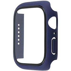 mumbi Beschermhoes met gehard glas, compatibel met Apple Watch Series 4/5, 40 mm hoes case in donkerblauw