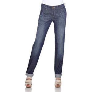 Cross jeans dames broek, blauw (Biril Dark Blue Used Destroyed), 30W x 32L