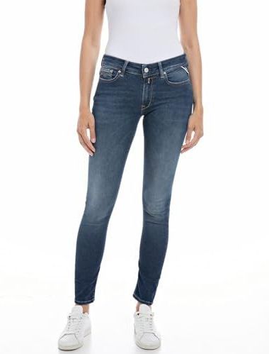 Replay - New Luz - Jeans - Donker Blauw - Skinny Fit