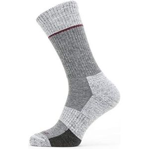 SEALSKINZ Solo Quickdry Mid Length, Calza Uomo, Grey/White/Red, L