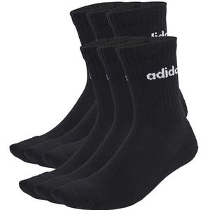 adidas - Linear Crew Socks - Enkelsokken - Wit - 6 Paar
