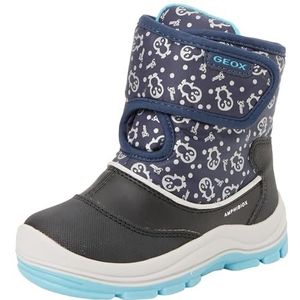 Geox Meisje B Flanfil Girl B ABX enkellaars, Navy Turquoise, 25 EU