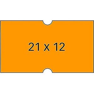 APLI 100912 - Etiketteermachine 21 x 12 mm oranje permanente lijm rechte randen 6 u.