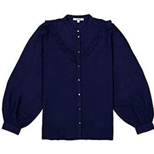 Garcia Damesshirt met lange mouwen, marineblauwe pioen, XS