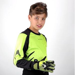 HO Soccer Kid Keeper keeperset Deep-Sea Lime, shirt met lange mouwen en zachte bekleding, lange broek, polyester, uniseks, kinderen, blauw/zwart, maat 10