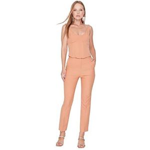 Trendyol Vrouwen hoge taille Skinny fit getailleerde broek, ORANJE, 62