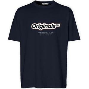 JACK & JONES JORVESTERBRO Newton Branding Tee SS CN, Sky Captain/Print: scan, M