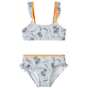 NAME IT Nkfzerta Bikini voor meisjes, Crystal Seas, 158/164 cm