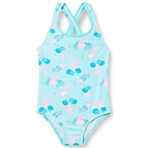 Peppa Splash Suit Peppa Pig voor meisjes, gerecycled, bedrukt, badpak Splash; geschikt voor zwem- en zwembadactiviteiten., Aruba Blauw, 9 Maanden