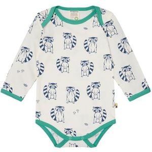 Body met lange mouwen van biologisch katoen met opdruk, GOTS-gecertificeerd, ultra marine, Eén maat