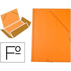 Saro - Map Folio rubberen bandjes PVC met oranje