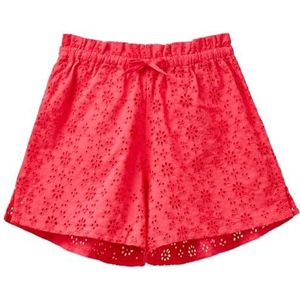 United Colors of Benetton Shorts voor meisjes en meisjes, Rood, 130 cm