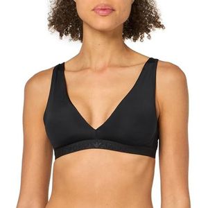 Emporio Armani Microfiber Logoband Padded Bralette Zwart, Zwart, XS