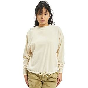 Urban Classics Damestrui voor dames, oversized fluwelen crew