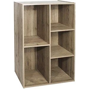 Iris Ohyama, Houten plank / kubuskast / boekenkast / kast / open kast, Modulair, Design, kantoor, woonkamer, slaapkamer - Basic Storage Shelf - CX-23C - Asbruin