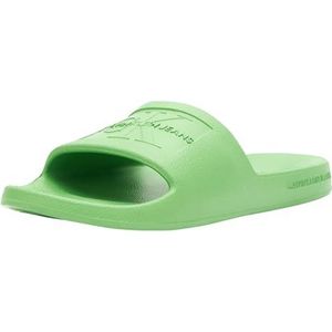 Calvin Klein Jeans Dames Slide Monogram ingeslagen EVA WN, Klassiek Groen, 6 UK, Klassiek groen, 39 EU