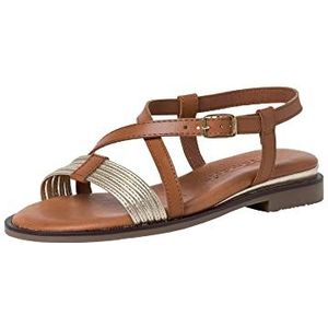Tamaris Dames 1-1-28108-20 sandalen, cuoio/goud, 41 EU, Cuoio Gold, 41 EU