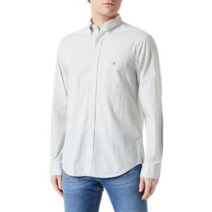 GANT Reg Poplin Stripe Herenshirt, klassiek hemd, Milky Matcha, 4XL