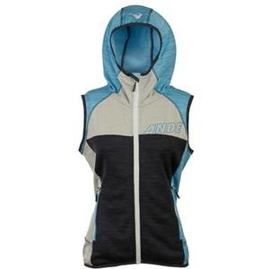 Ande W43003-U580 QUALIDO LADY VEST sportvest dames antraciet/blauw Atoll maat XS